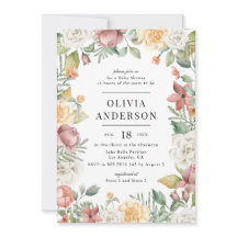 Waterverf  Botanisch Lijst Baby shower