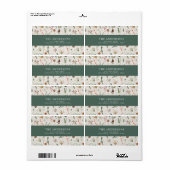 Waterverf Botanisch Modern Minimal Sage Groen Etiket (Full Sheet)