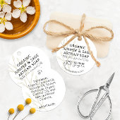Waterverf Botanisch Modern Zeep Hanglabels Bedankjes Labels