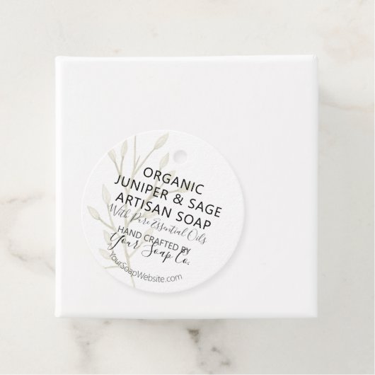 Waterverf Botanisch 🌿 Moderne zeep hang Labels (In situ)