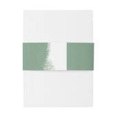 waterverf botanisch monogram pastel Trouwen Uitnodigingen Wikkel (Achterkant Voorbeeld)