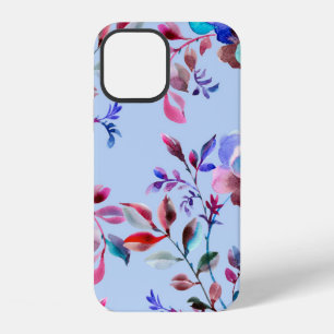 Waterverf botanisch naadloos patroon. Handgetekend iPhone 12 Hoesje