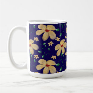 Waterverf Botanisch Naadloos Patroon Koffiemok
