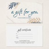Waterverf botanisch olieveld Cadeaucertificaat Visitekaartje (Voorkant /achterkant)