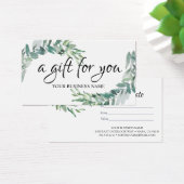 Waterverf botanisch olieveld Cadeaucertificaat Visitekaartje (Bureau)