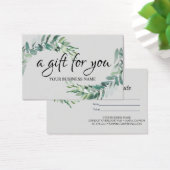 Waterverf botanisch olieveld Cadeaucertificaat Visitekaartje (Bureau)