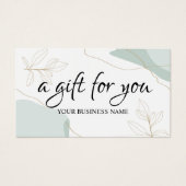 Waterverf botanisch olieveld Cadeaucertificaat Visitekaartje (Voorkant)