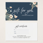 Waterverf botanisch olieveld Cadeaucertificaat Visitekaartje (Voorkant /achterkant)