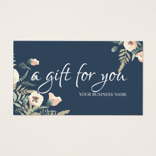 Waterverf botanisch olieveld Cadeaucertificaat Visitekaartje (Voorkant)