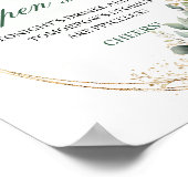 Waterverf Botanisch Open Bar Bord Sagegroen Poster (Hoek)