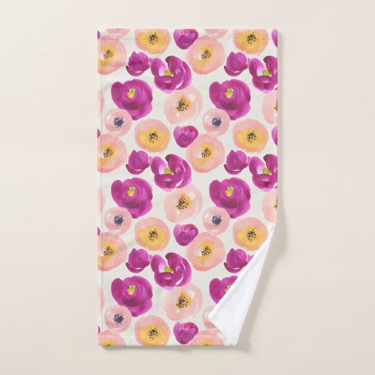 Waterverf Botanisch patroon Bad Handdoek (Handdoek)