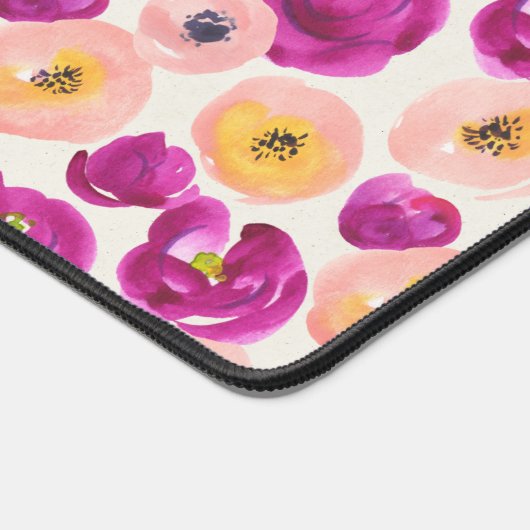 Waterverf Botanisch patroon Bureaumat (Hoek)