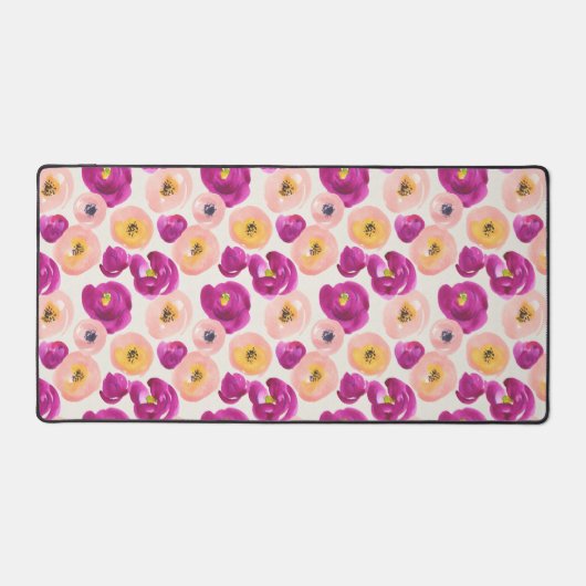 Waterverf Botanisch patroon Bureaumat (Voorkant)