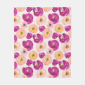 Waterverf Botanisch patroon Fleece Deken (Voorkant)