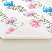 Waterverf botanisch patroon sherpa deken (3/4)