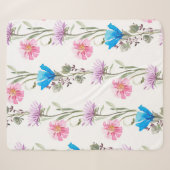 Waterverf botanisch patroon sherpa deken (Voorkant (horizontaal))