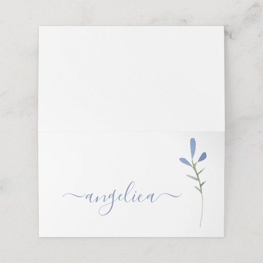 Waterverf Botanisch Plaatskaartje (Buitenkant ongevouwen)