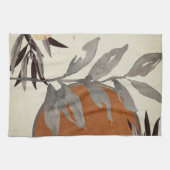 Waterverf Botanisch Sinaasappel Theedoek (Horizontaal)