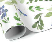 Waterverf Botanisch verpakkingspapier Cadeaupapier (Rol Hoek)