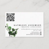 Waterverf Botanisch Visitekaartje met QR-code (Achterkant)