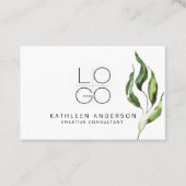 Waterverf Botanisch Visitekaartje met QR-code (Voorkant)