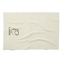 Waterverf botanisch zwart initieel monogram