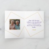 Waterverf Botanische 50ste bruiloft Jubileum Kaart (Binnen)