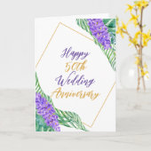 Waterverf Botanische 50ste bruiloft Jubileum Kaart (Gele Bloem)