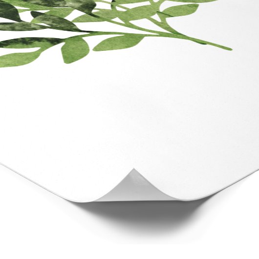 Waterverf Botanische afdruk Poster (Hoek)