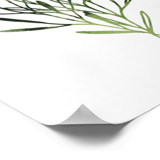 Waterverf botanische afdrukstand poster (Hoek)