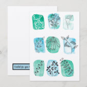 Waterverf - botanische algemene gebeurtenis (Voorkant / Achterkant)