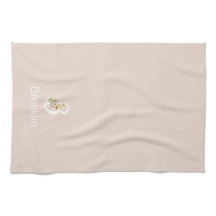 Waterverf botanische beige initiële monogram
