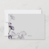 Waterverf Botanische Bereavement Hartelijk dank Bedankkaart (Achterkant)