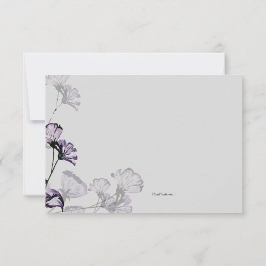 Waterverf Botanische Bereavement Hartelijk dank Bedankkaart (Achterkant)