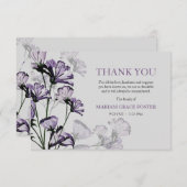 Waterverf Botanische Bereavement Hartelijk dank Bedankkaart (Voorkant / Achterkant)