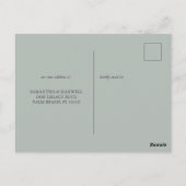 Waterverf Botanische Bewegende Aankondiging Briefk Briefkaart (Achterkant)