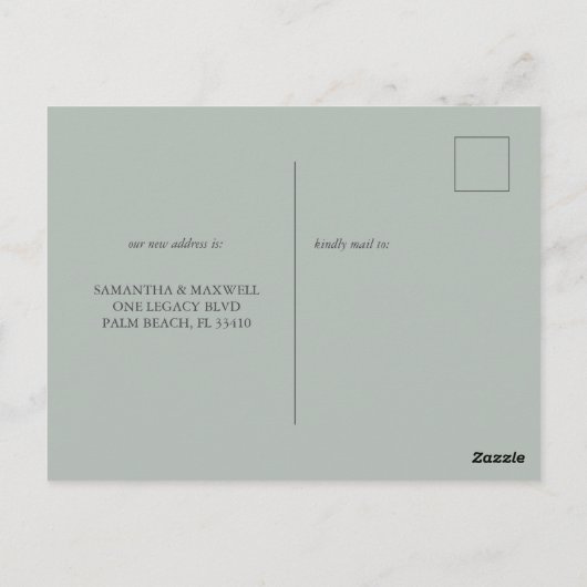 Waterverf Botanische Bewegende Aankondiging Briefk Briefkaart (Achterkant)