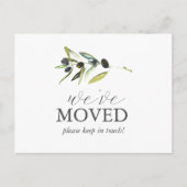 Waterverf Botanische Bewegende Aankondiging Briefk Briefkaart (Voorkant)