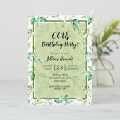 Waterverf Botanische Birthday-feestdagen (Staand voorkant)