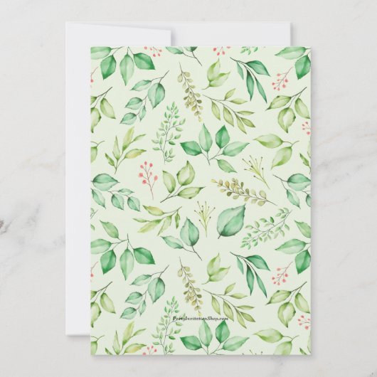 Waterverf Botanische Birthday-feestdagen (Achterkant)