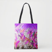 Waterverf Botanische bladeren Blush Roos Paars Tote Bag (Voorkant)
