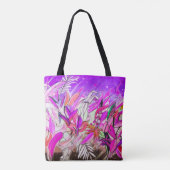 Waterverf Botanische bladeren Blush Roos Paars Tote Bag (Achterkant)