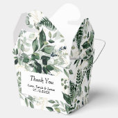 Waterverf botanische bladeren bruiloft gunst bedankdoosjes (Geopend)
