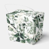 Waterverf botanische bladeren bruiloft gunst bedankdoosjes (Achterkant)