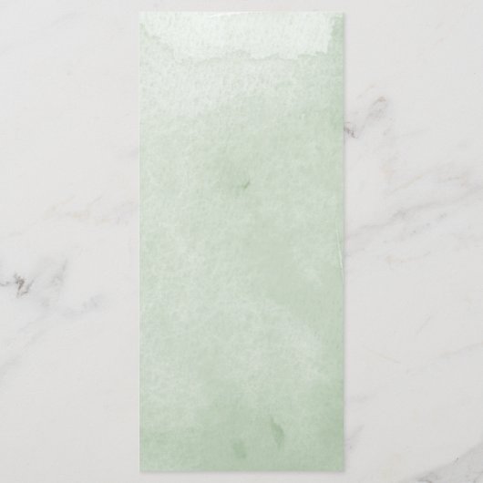 Waterverf Botanische bladeren Bruiloft Receptie Me Menu (Achterkant)