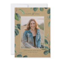 Waterverf Botanische bladeren Kraft Foto Afstudere