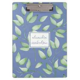 Waterverf Botanische bladeren met naam Klembord