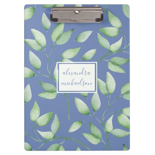  Waterverf Botanische bladeren met naam Klembord (Voorkant)
