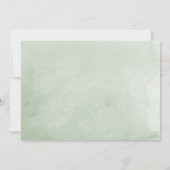 Waterverf Botanische bladeren repetitie diner Kaart (Achterkant)