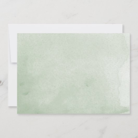 Waterverf Botanische bladeren repetitie diner Kaart (Achterkant)